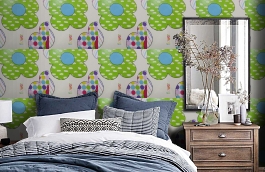 Обои W16.0016.W01 LAIA W-01 фото в интерьере спальни превью