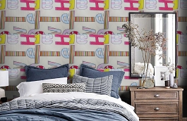 Обои W16.0017.W01 MARUSELA W-0 фото в интерьере спальни превью