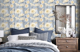 Обои W55 0005 W03 фото в интерьере спальни превью