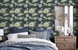 Обои W55 0005 W05 фото в интерьере спальни превью