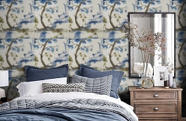 Обои W75.0001.C03 CHINO.22 W-0 фото в интерьере спальни превью