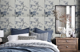 Обои W75.0001.C05 CHINO.22 W-0 фото в интерьере спальни превью