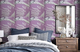 Обои W75.0001.C08 CHINO.22 W-0 фото в интерьере спальни превью