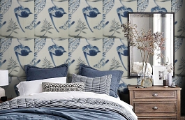 Обои W75.0002.A40 IZA W-40 фото в интерьере спальни превью