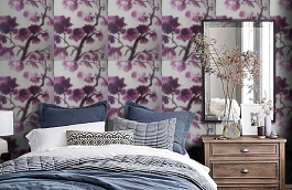 Обои W75.0002.C05 IZA W-05 фото в интерьере спальни превью