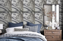 Обои W75.0003.A04 JUNGLE.39468 фото в интерьере спальни превью