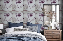 Обои W75.0003.A08 JUNGLE.39468 фото в интерьере спальни превью