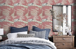 Обои W75.0004.B30 TOILE.39467 фото в интерьере спальни превью