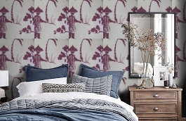 Обои W75.0004.B50 TOILE.39467 фото в интерьере спальни превью