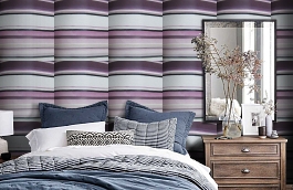 Обои W75.0005.B80 TOILE.39467 фото в интерьере спальни превью