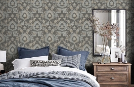 Обои GF0701 фото в интерьере спальни превью