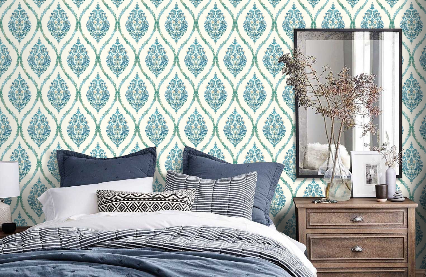 Обои GP5926 фото в интерьере спальни