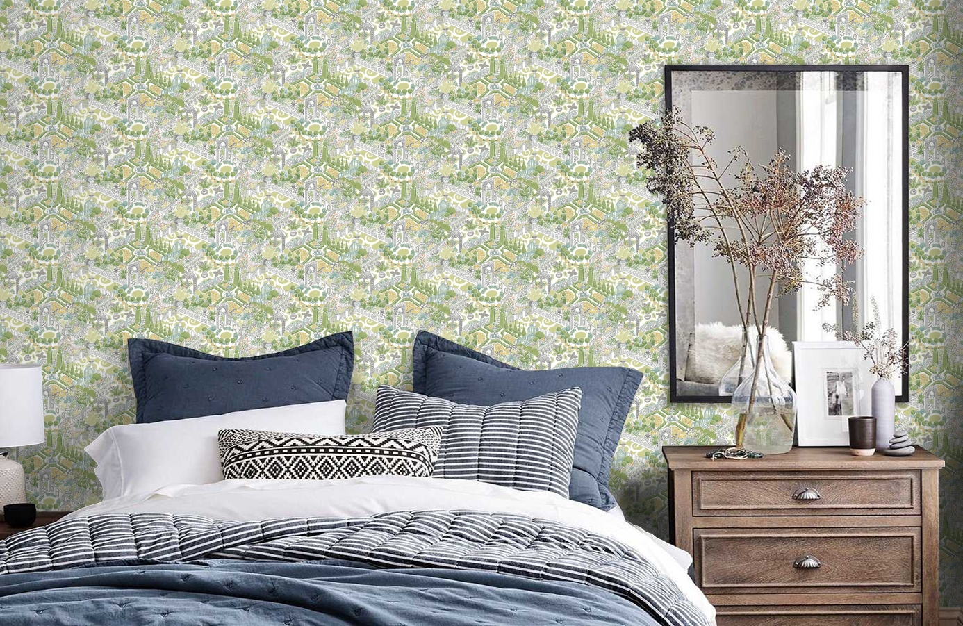 Обои GP5935 фото в интерьере спальни