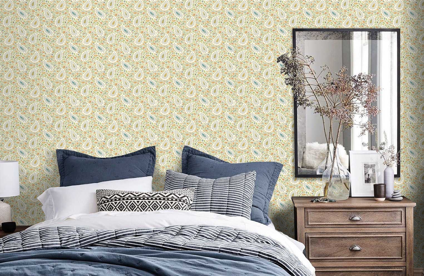 Обои GP5954 фото в интерьере спальни