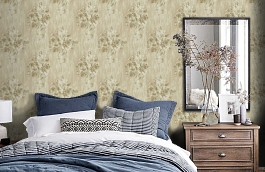 Обои SH5603 фото в интерьере спальни превью