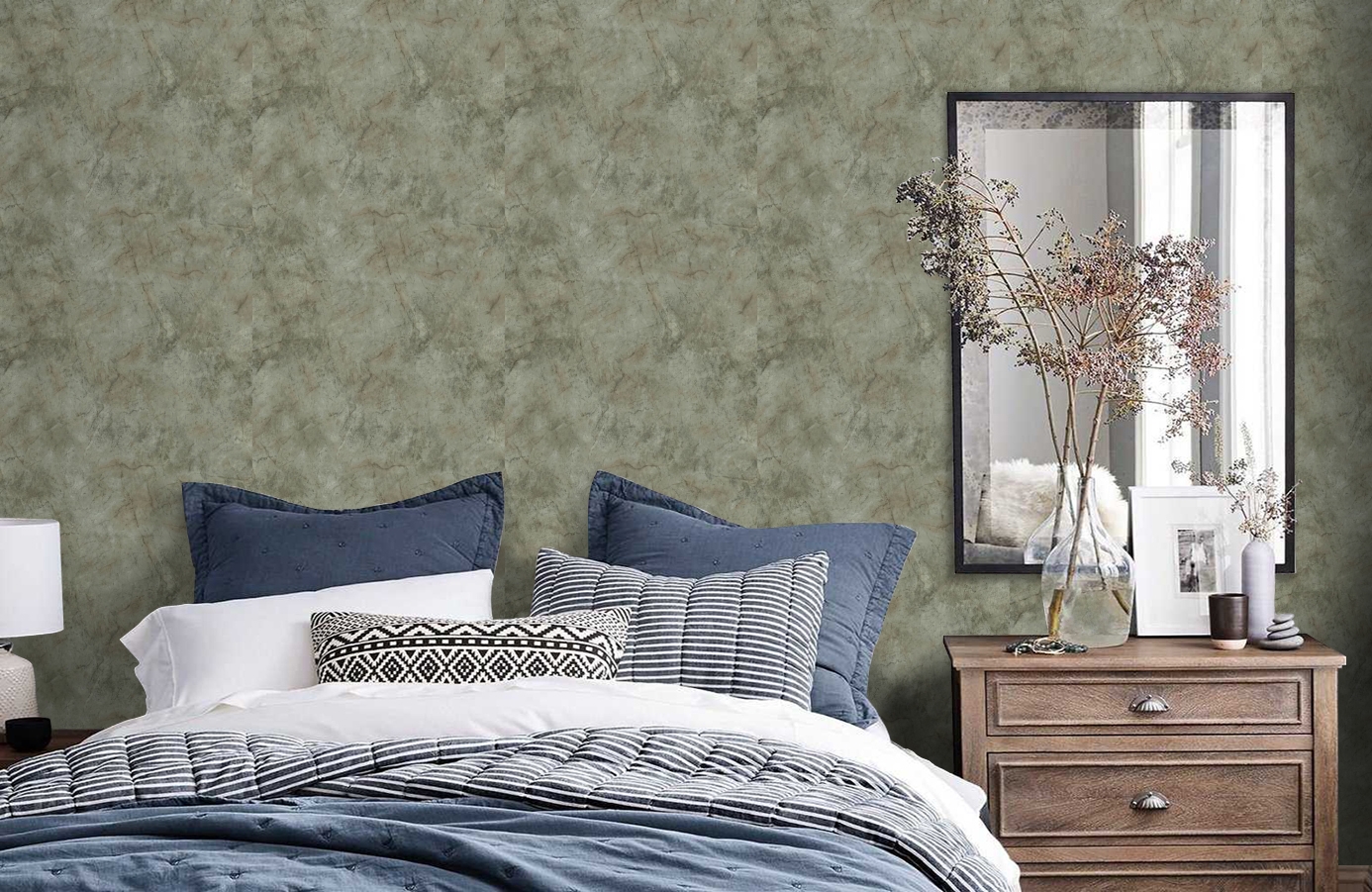 Обои TT6264 фото в интерьере спальни Обои TT6264 фото в интерьере спальни