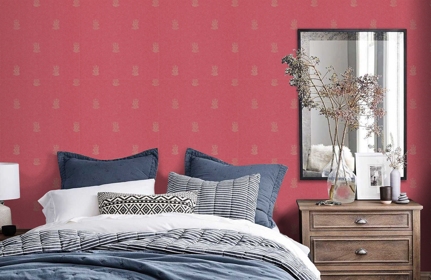 Обои ZINW310070 фото в интерьере спальни