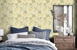 Обои ZTRA02002 фото в интерьере спальни превью