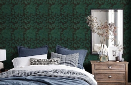 Обои NUP08001 фото в интерьере спальни превью