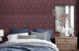 Обои 1800-63 фото в интерьере спальни превью
