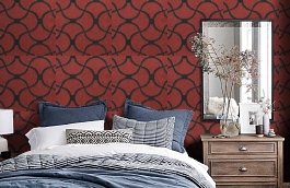 Обои 1804-45 фото в интерьере спальни превью