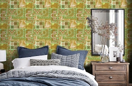 Обои 37048-2 фото в интерьере спальни превью