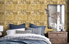 Обои 37048-4 фото в интерьере спальни превью