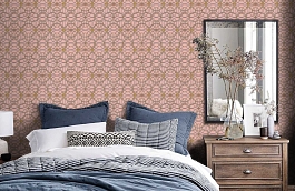 Обои 37049-6 фото в интерьере спальни превью