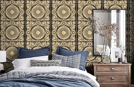 Обои 37055-3 фото в интерьере спальни превью