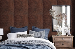 Обои VP-627-07 фото в интерьере спальни превью