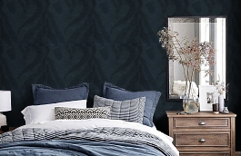 Обои VP-628-05 фото в интерьере спальни превью