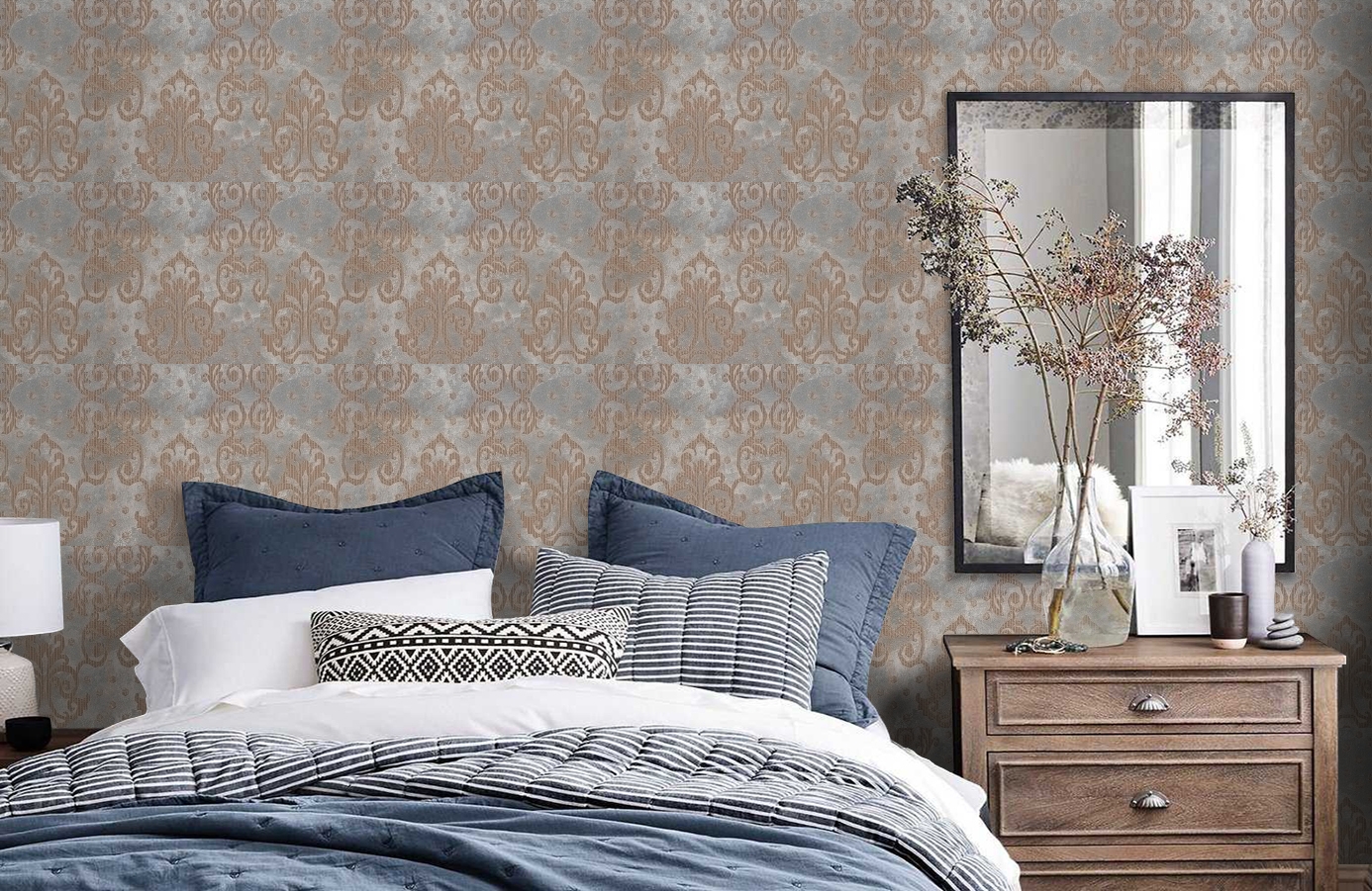 Обои Z44815 фото в интерьере спальни Обои Z44815 фото в интерьере спальни