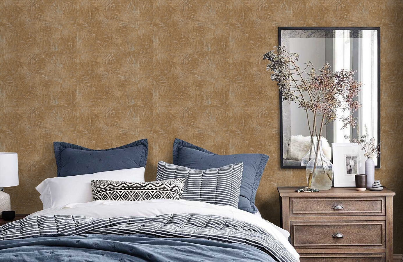 Обои Z44862 фото в интерьере спальни