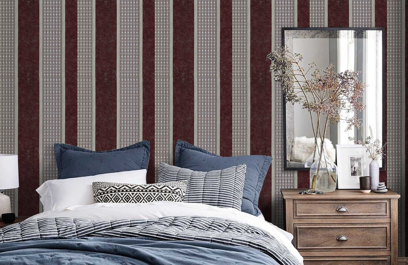 Обои 17038 фото в интерьере спальни