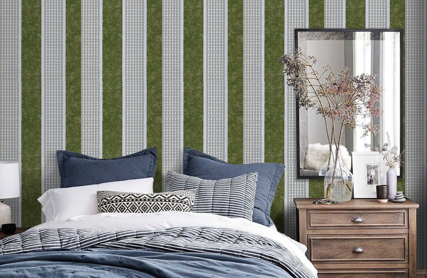 Обои 17043 фото в интерьере спальни