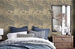 Обои 23000-6 фото в интерьере спальни превью