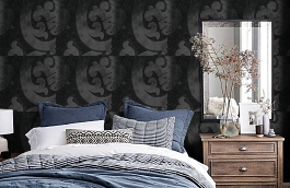 Обои 23009-3 фото в интерьере спальни превью