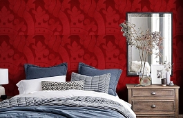 Обои 23009-4 фото в интерьере спальни превью