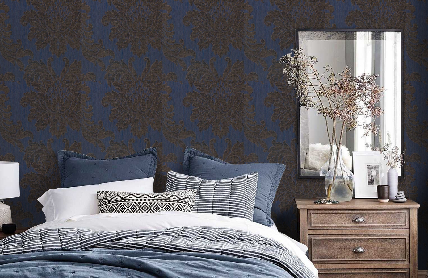 Обои 275006 фото в интерьере спальни