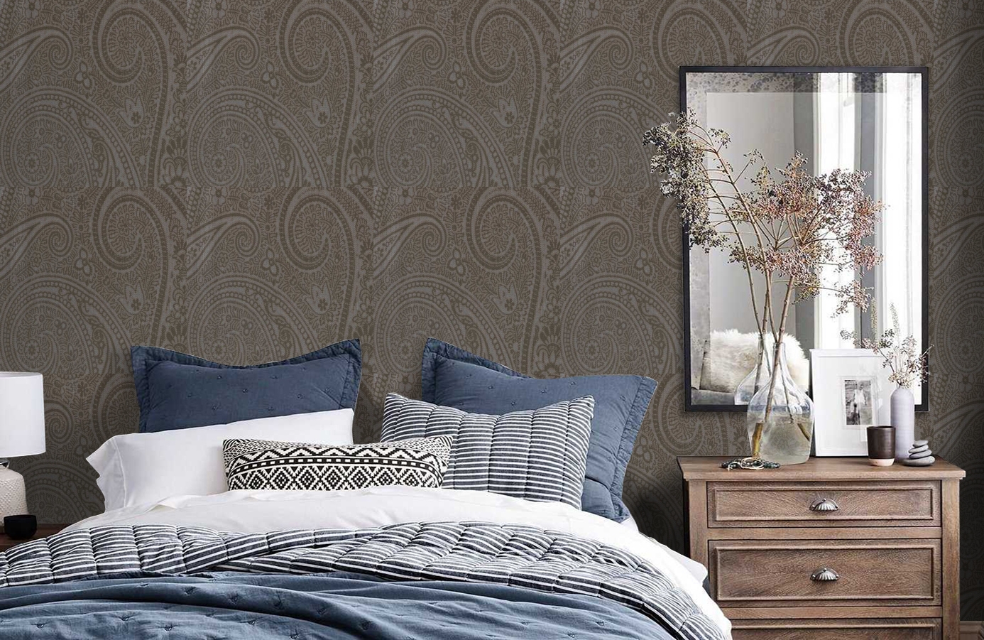 Обои 275026 фото в интерьере спальни