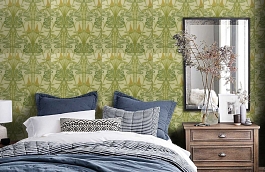 Обои 9720V1 фото в интерьере спальни превью