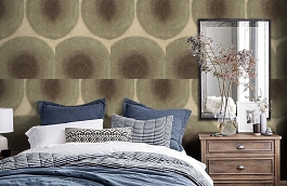 Обои HM17140 фото в интерьере спальни превью