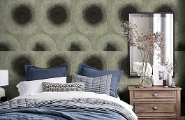 Обои HM17141 фото в интерьере спальни превью