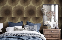 Обои HM17142 фото в интерьере спальни превью