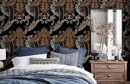 Обои LA16104 фото в интерьере спальни превью