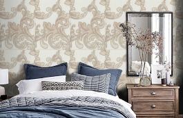 Обои LA16116 фото в интерьере спальни превью