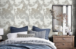 Обои LA16118 фото в интерьере спальни превью