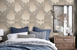 Обои LA16137 фото в интерьере спальни превью