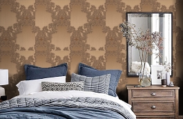 Обои LA16139 фото в интерьере спальни превью