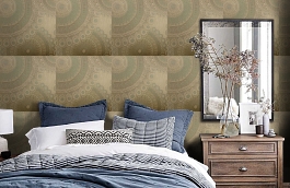 Обои LG610101 фото в интерьере спальни превью